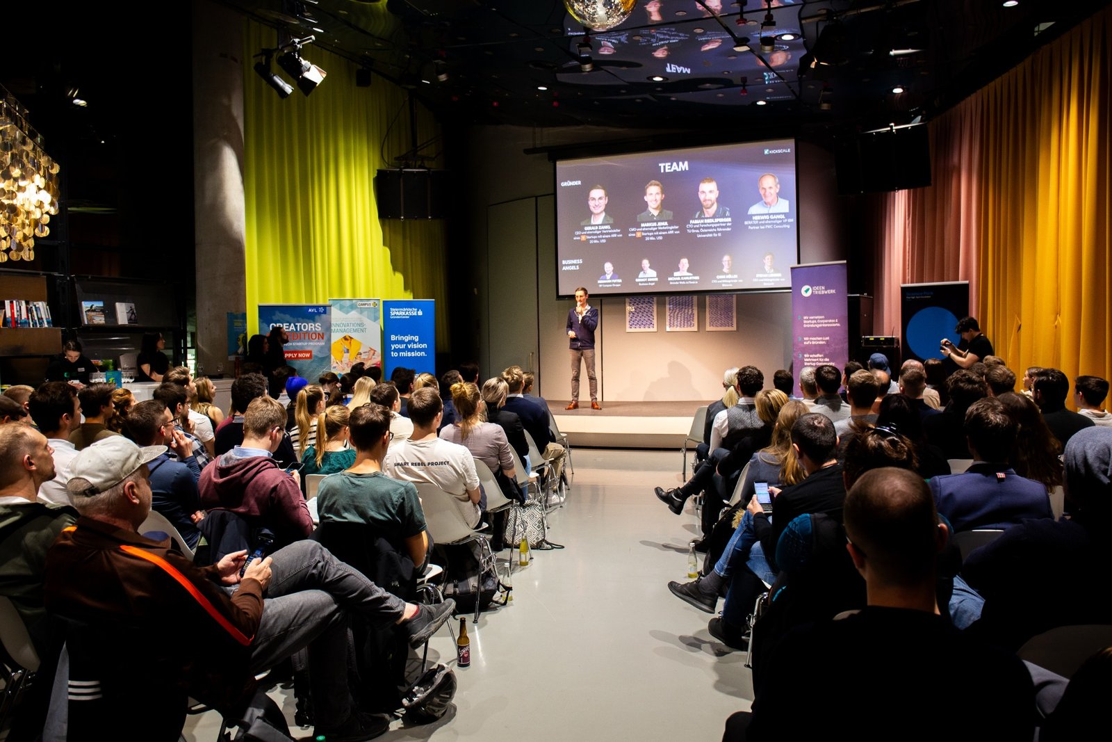 A talk about building Kickscale in front of an audience
